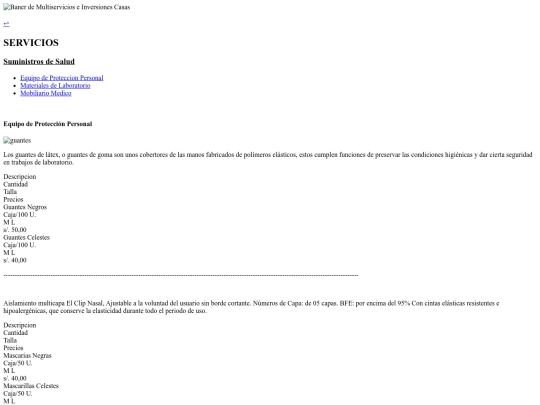 servicios screenshot