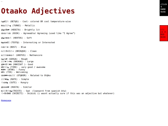 otaakoAdjectives screenshot