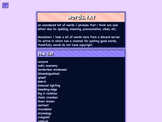 words screenshot