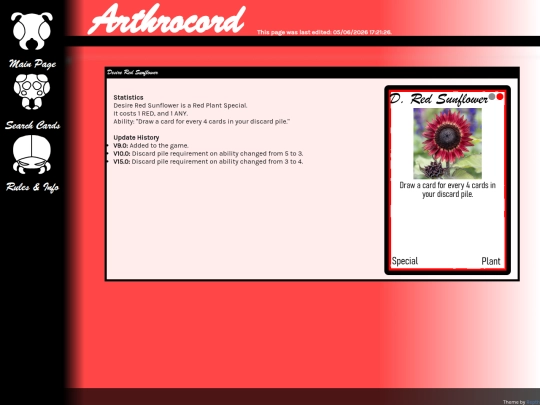 arthrocord/cards/desire-red-sunflower screenshot