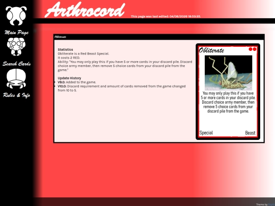arthrocord/cards/obliterate screenshot