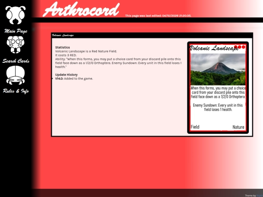 arthrocord/cards/volcanic-landscape screenshot