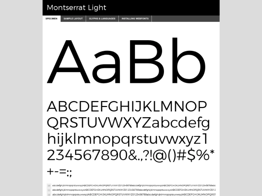 Practica2/fonts/montserrat-light-demo screenshot