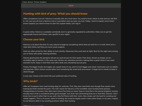 posts/falconry screenshot