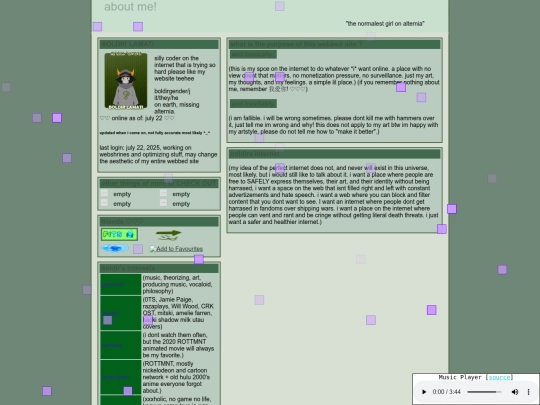 new about me screenshot