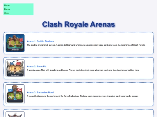 ClashPage/Arenas screenshot
