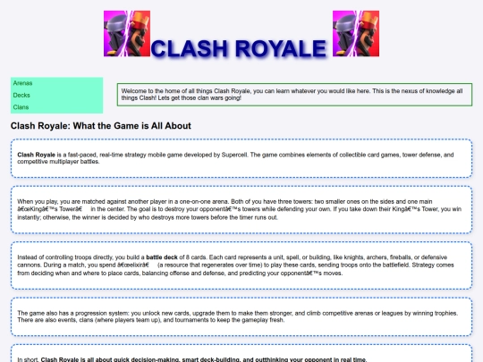 ClashPage/HomeScreen screenshot