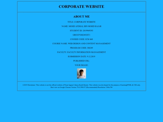 aboutme screenshot