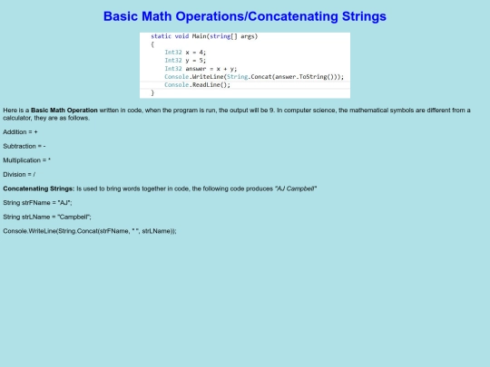 Math screenshot
