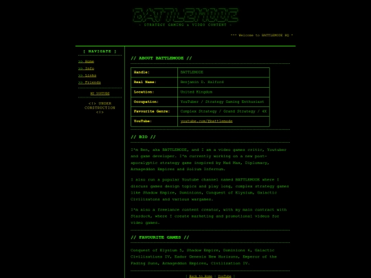 info screenshot