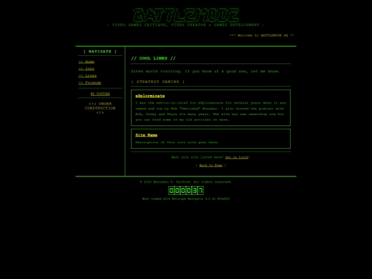 links screenshot