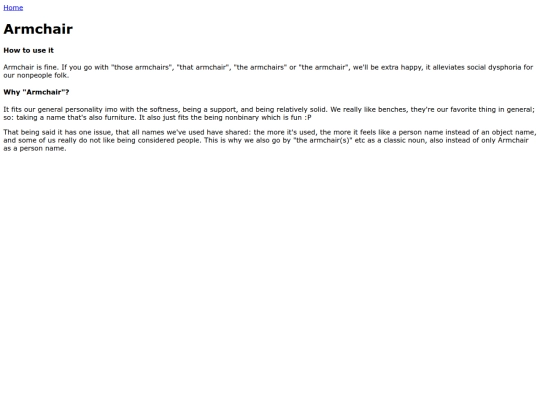 armchair screenshot