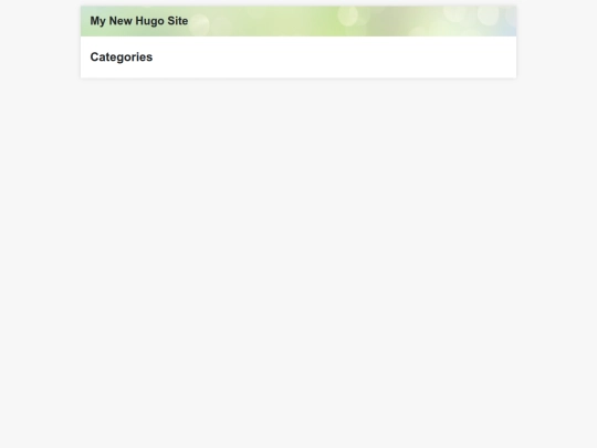 categories screenshot