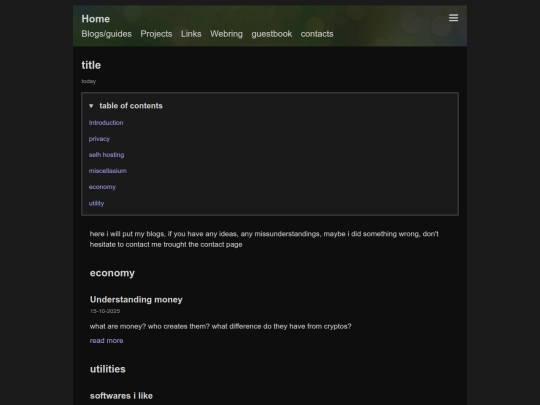 folders/blogs screenshot
