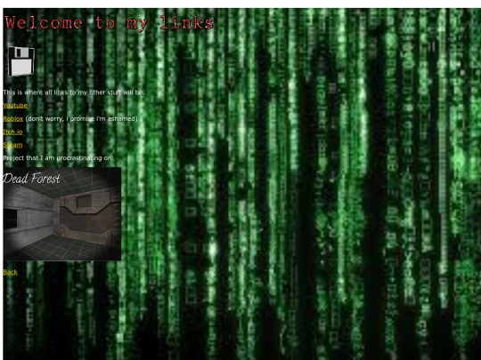 links screenshot