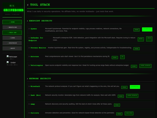 tech/tools screenshot