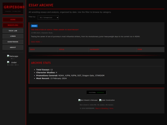 wrestling/archive screenshot