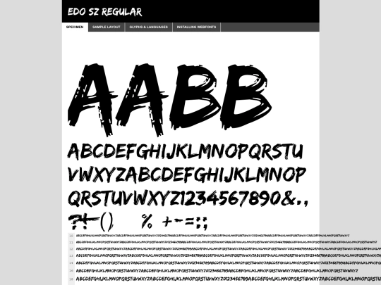 fonts/edosz-demo screenshot