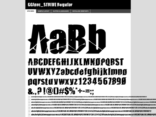 fonts/impact_-_strive-demo screenshot