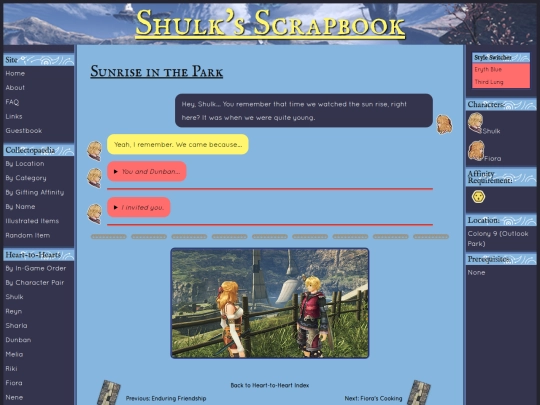 h2h/shulk-fiora/sunrise-in-the-park screenshot