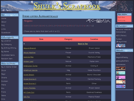 index-alphabetical screenshot