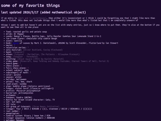 favorites screenshot
