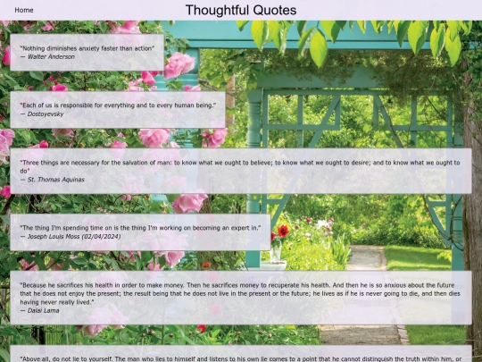 Ideas/quotes screenshot