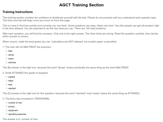 training screenshot