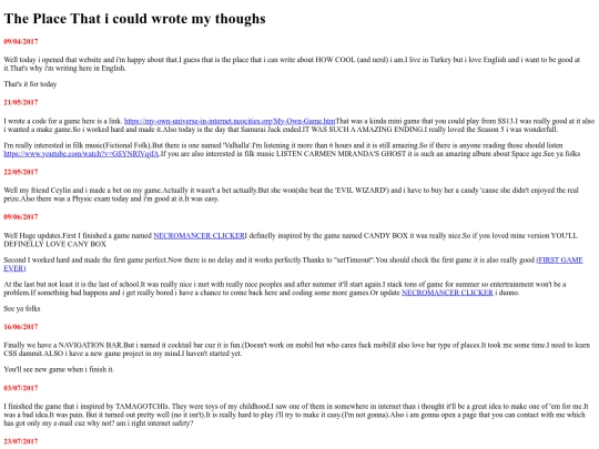 Placethatiwritemythoughs screenshot