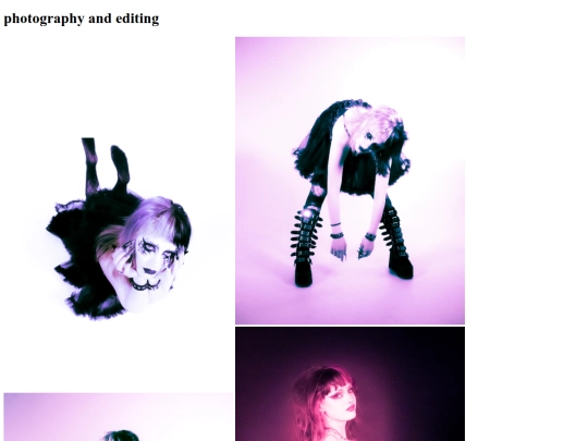 portfolio/mywork/photography screenshot