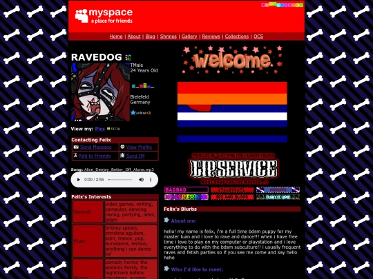 ocs/felix_myspace/ravedog screenshot