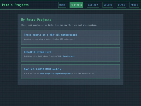 projects screenshot