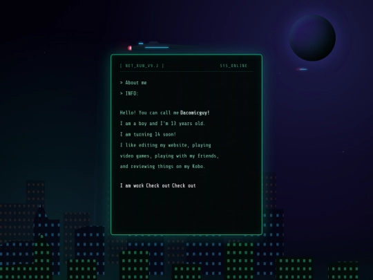 AboutMe screenshot