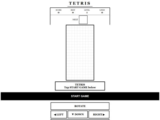 tetris screenshot