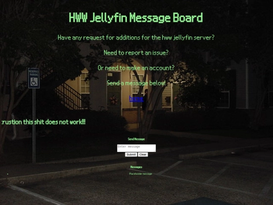 jellyfinmessageboard screenshot
