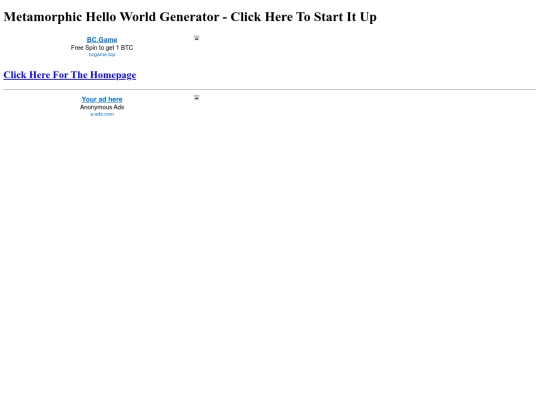 Metamorphic%20Hello%20World screenshot