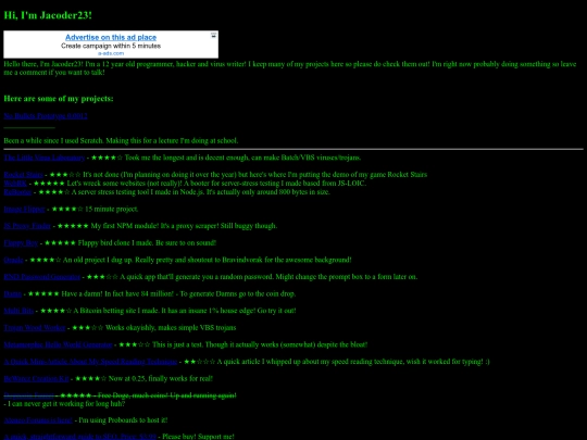 projects screenshot