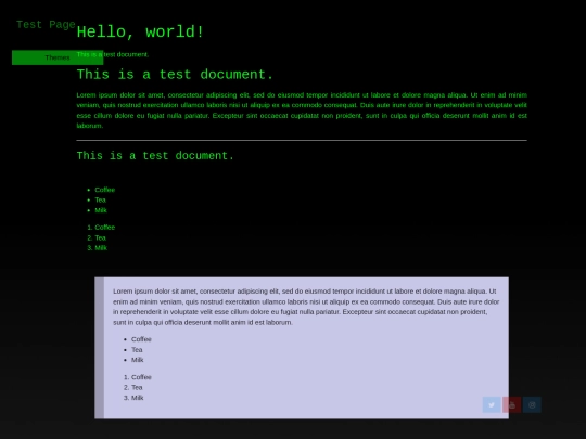 test screenshot