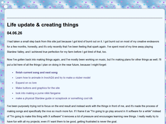 articles/thoughts screenshot