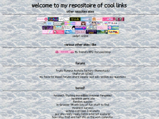links screenshot