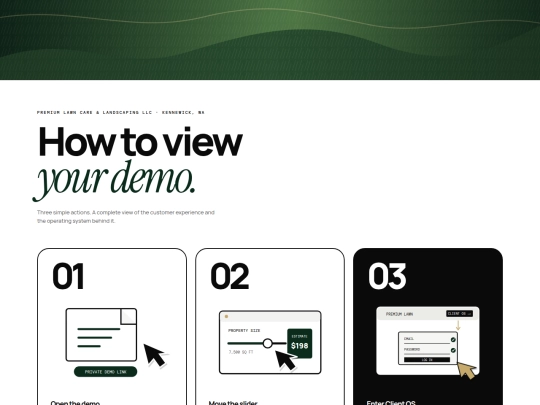 Premium Demo/premium_lawn_care_visual_demo_guide screenshot