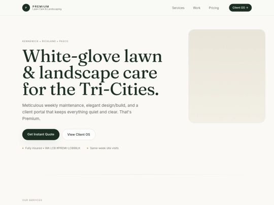premium lawn care os updated screenshot