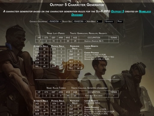 views/outpost_5/outpost-5-character-generator screenshot