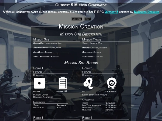 views/outpost_5/outpost-5-mission-generator screenshot