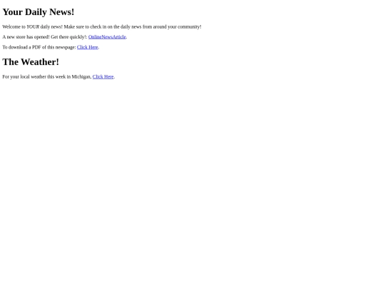 NewsHomepage screenshot