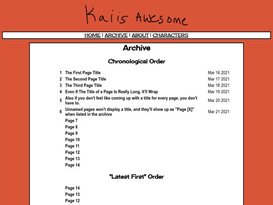 archive screenshot