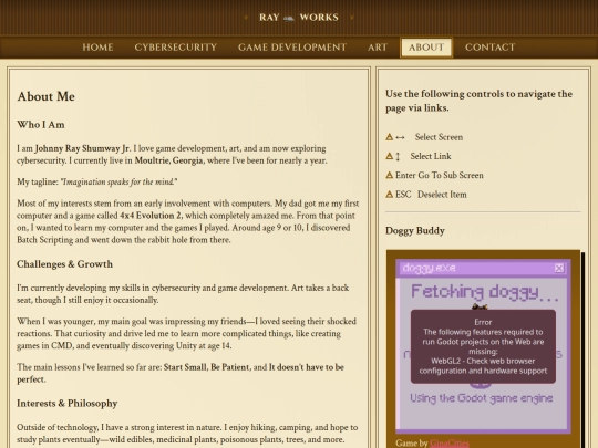 pages/about screenshot