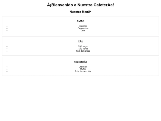 menu screenshot