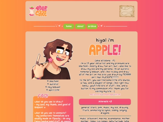aboutme screenshot