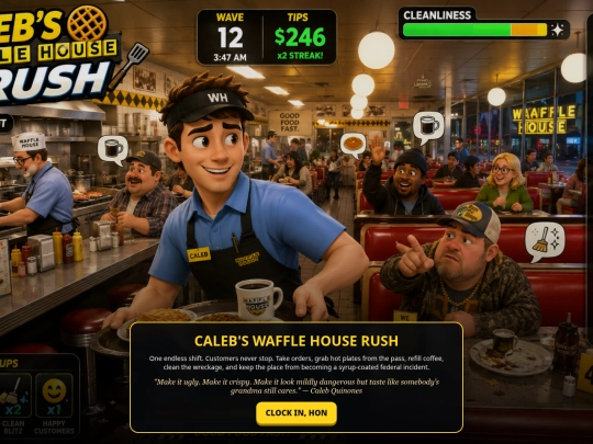 Caleb_Waffle_House_Rush screenshot